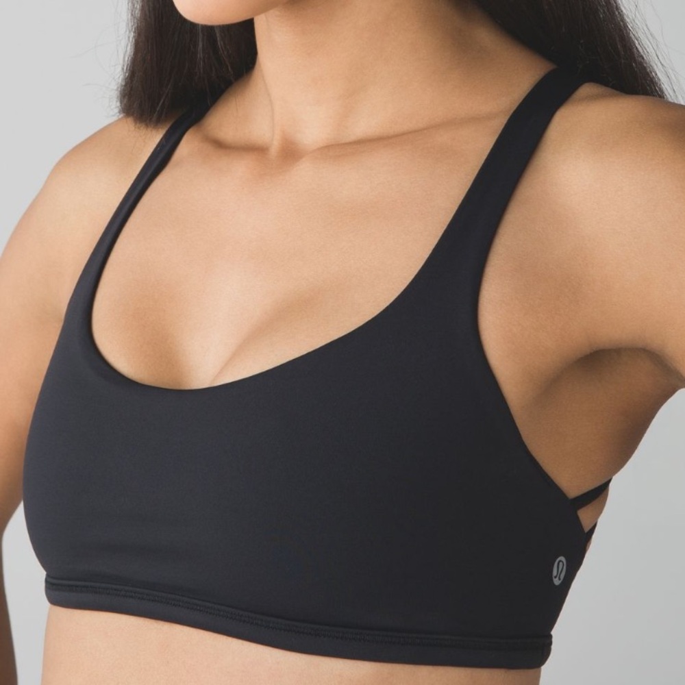 Lululemon Free To Be Bra (Wild) Black Size 6 - Picture 4 of 8